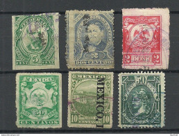 MEXICO - 6 Old Stamps, O - México