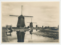 Postal Stationery Netherlands 1946 Watermill - Alkmaar - Molens