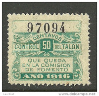 MEXICO 1916 Old Revenue Tax Stamp * - México