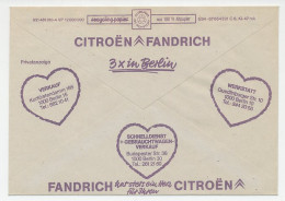 Postal Cheque Cover Germany Car - Citroën - Coches