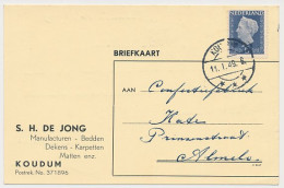 Firma Briefkaart Koudum 1949 - Manufacturen - Bedden - Matten - Non Classés