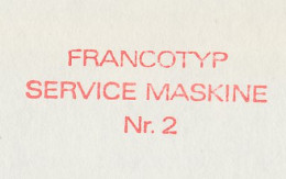 Meter Cover Denmark 1969 Francotyp - Service Machine Nr. 2 - Machine Labels [ATM]