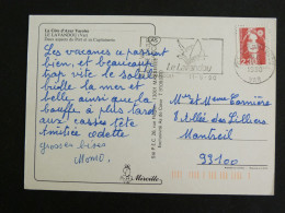 LE LAVANDOU - VAR - FLAMME SUR MARIANNE BRIAT - DEUX ASPECTS DU PORT ET SA CAPITAINERIE - Mechanical Postmarks (Advertisement)
