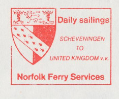 Meter Cover Netherlands 1983 - Postalia 7014 Norfolk Ferry Services - Scheveningen To United Kingdom - Boten