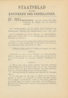 Staatsblad 1934 : Uitgifte Postzegel Koningin Emma Emissie 1934 - Cartas & Documentos