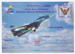 Postal Stationery Romania 2000 Jet Fighter - Militaria