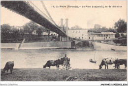 AAGP9-33-0770- LA REOLE - Le Pont Suspendu - Vue De Dessous - La Réole