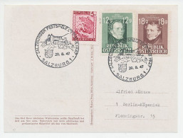 Card / Postmark Austria 1947 Salzburger Festival - Música