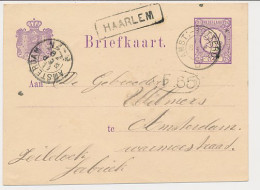 Trein Haltestempel Haarlem 1879 - Lettres & Documents