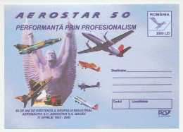 Postal Stationery Romania 2003 Aerostar - Aeronautic Industry - Aviones