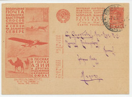 Postal Stationery Soviet Union 1932 Deer Sleigh - Airplane - Camel - Other & Unclassified