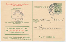 Spoorwegbriefkaart G. PNS216 B - Locaal Te Amsterdam 1928 - Ganzsachen