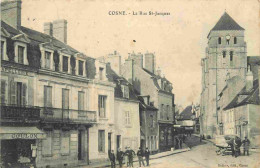 58 - Cosne Cours Sur Loire - La Rue St Jacques - Animée - CPA - Oblitération De 1909 - Voir Scans Recto-Verso - Cosne Cours Sur Loire