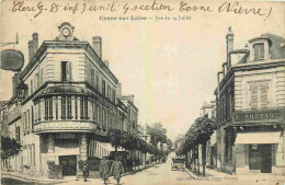58 - Cosne Cours Sur Loire - Rue Du 14 Juillet - Animée - Correspondance - CPA - Oblitération De 1918 - Voir Scans Recto - Cosne Cours Sur Loire