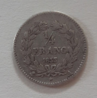 France - 1/4 Franc Louis Philippe 1833 A - Paris - 1/4 Franc