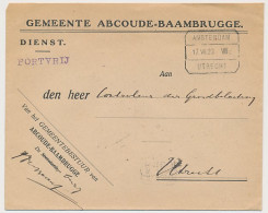 Treinblokstempel : Amsterdam - Utrecht VIII 1923 ( Abcoude ) - Non Classés