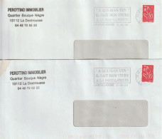 FT 28 . 13 . La Bouilladisse . 3 Enveloppes . Affranchissement . - Mechanical Postmarks (Advertisement)