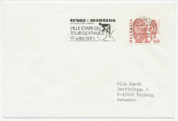 Cover / Postmark Switzerland 1984 Cycle Race - Tour De France - Other & Unclassified