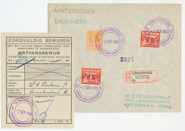 Registered Cover / Special R Label Netherlands 1932 Tuberculosis Conference - TBC - Autres & Non Classés