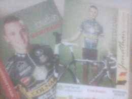 CYCLISME  - WIELRENNEN- CICLISMO : 2 CARTES JONATHAN BERTRAND - Cycling