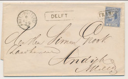 Trein Haltestempel Delft 1872 - Lettres & Documents