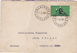 REPUBBLICA - ITALIA -  CALCINATE (BG) VIAGGIATA PER MORNICO AL SERIO (BG) - 1963 - Andere & Zonder Classificatie