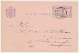Briefkaart G. 23 / Bijfrankering Groningen - Duitsland 1887 - Postal Stationery