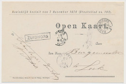 Trein Haltestempel Zuidhorn 1883 - Brieven En Documenten