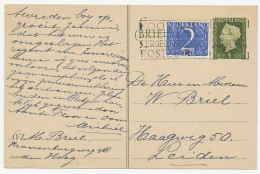 Briefkaart G. 291 A / Bijfrankering Den Haag - Leiden 1949 - Postal Stationery