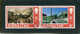GIBRALTAR - 1971  9p  DEFINITIVE PAIR  FINE USED - Gibilterra