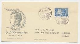 Cover / Postmark Finland 1955 Johan Jakob Nervander - Meteorologist - Sonstige & Ohne Zuordnung