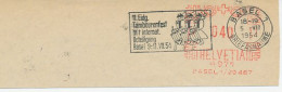 Postmark Cut Switzerland 1954 Tambour Feast - Muziek