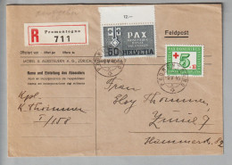 CH Heimat GR Promontogno 1945-05-09 R-Brief Nach Zürich Mit Pax-Frankatur - Covers & Documents