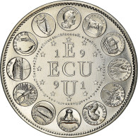 France, Médaille, Ecu Europa, Marianne, Politics, 1991, Rodier, FDC - Sonstige & Ohne Zuordnung