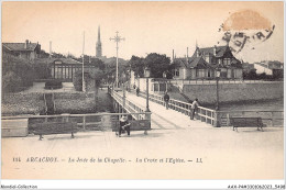 AAXP4-33-0367 - ARCACHON -La Jetee De La Chapelle-La Croix Et L'Eglise  - Arcachon