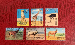 NIGER 1978 WWF Complete 6v Used Mi 633 / 638 Mamíferos Mammals Säugetiere Mammiferi Mammifère - Used Stamps