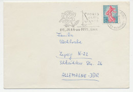 Cover / Postmark France 1961 Flower - Rose - Andere & Zonder Classificatie