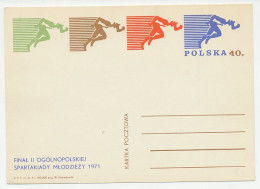 Postal Stationery Poland 1971 Running - Otros & Sin Clasificación