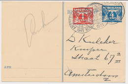 Briefkaart G. 252 / Bijfrankering Locaal Te Amsterdam 1941 - Postwaardestukken