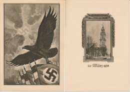 Telegram Germany 1934 - Schmuckblatt Telegramme Nazi Party Rallies 1933 - Swastika - Eagle - Church Potsdam - Other & Unclassified