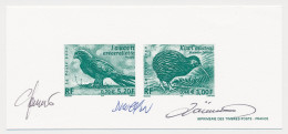 France 2000 - Epreuve / Proof Signed By Engraver Bird - Falcon - Kiwi - Andere & Zonder Classificatie