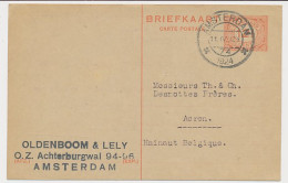 Briefkaart G. 197 Z-1 Amsterdam - Acren Belgie 1924 - Postwaardestukken