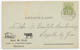 Firma Briefkaart Ovezand 1918 - Rund- En Varkensslagerij - Unclassified