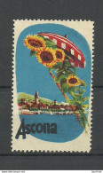 Schweiz Switzerland Vignette Ascona Tourism Reklamemarke Advertising Poster Stamp (*) - Erinofilia