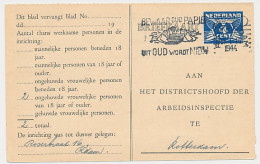 Arbeidslijst G. 21 A Locaal Te Rotterdam 1944 - Ganzsachen
