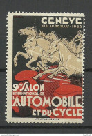 Schweiz Switzerland 1932 9me Salon International De L' Automobile Et Du Cycle Suisse Geneve Vignette Reklamemarke MNH - Other & Unclassified
