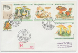 Registered Cover / Postmark Belgium 1991 Mushroom - Champignons