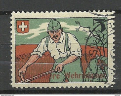 Switzerland SCHWEIZ F√ºr Unsere Wehrm√§nner Spendemarke Vignette O - Usados