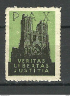 SCHWEIZ Switzerland Vignette Werbemarke Pax Veritas Libertas Justitia Cathedrale * - Kirchen U. Kathedralen