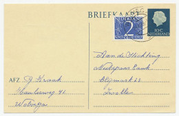 Briefkaart G. 330 / Bijfrankering Wolvega - Zwolle 1966 - Postwaardestukken